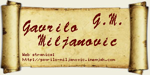 Gavrilo Miljanović vizit kartica